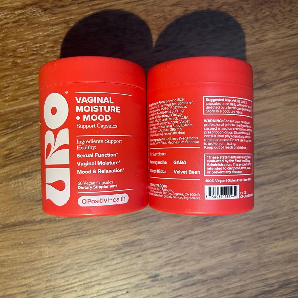 Uro O Positive Capsules for sexual Health-2 bottles 60 each -Sealed Brand New